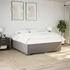 Image de Cadre De Lit Sans Matelas Taupe 200x200 Cm Tissu Vidaxl