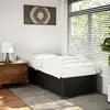 Image de Cadre De Lit Sans Matelas Noir 100x200 Cm Similicuir Vidaxl