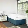 Image de Cadre De Lit Sans Matelas Bleu 90x190 Cm Velours Vidaxl