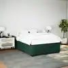Image de Cadre De Lit Sans Matelas Vert Foncé 140x190 Cm Velours Vidaxl