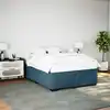 Image de Cadre De Lit Sans Matelas Bleu 140x190 Cm Velours Vidaxl