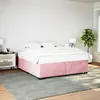 Image de Cadre De Lit Sans Matelas Rose 200x200 Cm Velours Vidaxl