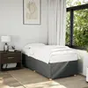 Image de Cadre De Lit Sans Matelas Gris Foncé 90x190 Cm Tissu Vidaxl