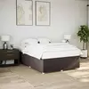 Image de Cadre De Lit Sans Matelas Marron Foncé 160x200 Cm Tissu Vidaxl