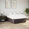 Image de vidaXL Cadre de lit sans matelas marron foncé 160x200 cm tissu 3284746