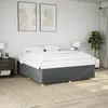 Image de Cadre De Lit Sans Matelas Gris Foncé 180x200 Cm Tissu Vidaxl