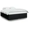 Image de Cadre De Lit Sans Matelas Noir 180x200 Cm Tissu Vidaxl