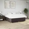 Image de Cadre De Lit Sans Matelas Marron Foncé 180x200 Cm Tissu Vidaxl