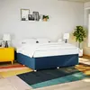 Image de Cadre De Lit Sans Matelas Bleu 200x200 Cm Tissu Vidaxl