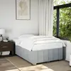 Image de Cadre De Lit Sans Matelas Gris Clair 120x190 Cm Tissu Vidaxl
