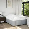 Image de vidaXL Cadre de lit sans matelas gris clair 120x190 cm tissu 3284818