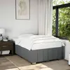 Image de Cadre De Lit Sans Matelas Gris Foncé 120x200 Cm Tissu Vidaxl