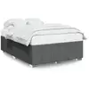 Image de Vidaxl cadre de lit sans matelas gris foncé 160x200 cm tissu