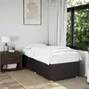 Image de Cadre De Lit Sans Matelas Marron Foncé 80x200 Cm Tissu Vidaxl