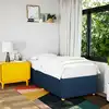 Image de Cadre De Lit Sans Matelas Bleu 80x200 Cm Tissu Vidaxl