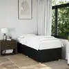 Image de Cadre De Lit Sans Matelas Noir 90x190 Cm Tissu Vidaxl