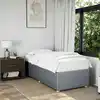 Image de Cadre De Lit Sans Matelas Gris Clair 90x200 Cm Tissu Vidaxl