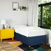 Image de Cadre De Lit Sans Matelas Bleu 100x200 Cm Tissu Vidaxl