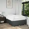 Image de Cadre De Lit Sans Matelas Gris Foncé 120x190 Cm Tissu Vidaxl