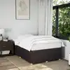 Image de Cadre De Lit Sans Matelas Marron Foncé 120x200 Cm Tissu Vidaxl