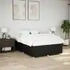 Image de Cadre De Lit Sans Matelas Noir 140x190 Cm Tissu Vidaxl
