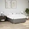 Image de Cadre De Lit Sans Matelas Taupe 140x190 Cm Tissu Vidaxl