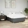 Image de Cadre De Lit Sans Matelas Gris Foncé 140x200 Cm Tissu Vidaxl