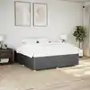 Image de Cadre De Lit Sans Matelas Gris Foncé 200x200 Cm Tissu Vidaxl