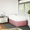Image de Cadre De Lit Sans Matelas Rose 90x190 Cm Velours Vidaxl