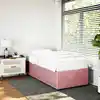 Image de Cadre De Lit Sans Matelas Rose 100x200 Cm Velours Vidaxl