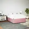 Image de Cadre De Lit Sans Matelas Rose 140x200 Cm Velours Vidaxl