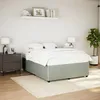 Image de vidaXL Cadre de lit Gris clair 160x200 cm Velours sommier cadre de lit plateforme cadre de lit rembourré meuble de 3285018
