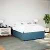 Image de Cadre De Lit Sans Matelas Bleu 160x200 Cm Velours Vidaxl
