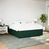 Image de Cadre De Lit Sans Matelas Vert Foncé 200x200 Cm Velours Vidaxl