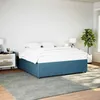 Image de vidaXL Cadre de lit bleu 200x200 cm velours sommier cadre de lit plateforme cadre de lit rembourré meuble de chambre à 3285034