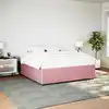 Image de Cadre De Lit Sans Matelas Rose 200x200 Cm Velours Vidaxl