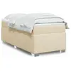 Image de Sommier À Lattes De Lit Avec Matelas Crème 80x200 Cm Tissu Vidaxl