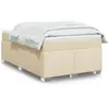 Image de Sommier À Lattes De Lit Avec Matelas Crème 120x190 Cm Tissu Vidaxl
