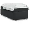 Image de Sommier    Lattes De Lit Avec Matelas Noir 100x200 Cm Similicuir Vidaxl
