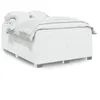 Image de vidaXL Sommier à lattes de lit avec matelas Blanc 160x200cm Similicuir 3285218