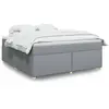 Image de Sommier    Lattes De Lit Avec Matelas Gris Clair 180x200cm Tissu Vidaxl