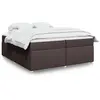 Image de Sommier    Lattes De Lit Avec Matelas Marron Fonc © 200x200 Cm Vidaxl