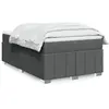 Image de Sommier À Lattes De Lit Avec Matelas Gris Foncé 120x200cm Tissu Vidaxl