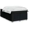 Image de Sommier À Lattes De Lit Avec Matelas Noir 120x200 Cm Tissu Vidaxl