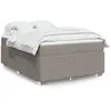 Image de Sommier À Lattes De Lit Avec Matelas Taupe 140x190 Cm Tissu Vidaxl