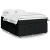 Image de vidaXL Sommier à lattes de lit avec matelas Noir 160x200 cm Tissu 3285486