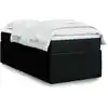 Image de Sommier À Lattes De Lit Avec Matelas Noir 90x190 Cm Tissu Vidaxl
