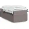Image de Sommier À Lattes De Lit Avec Matelas Taupe 90x200 Cm Tissu Vidaxl