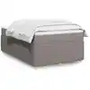 Image de Sommier À Lattes De Lit Avec Matelas Taupe 120x190 Cm Tissu Vidaxl