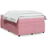 Image de Sommier À Lattes De Lit Avec Matelas Rose 120x190 Cm Velours Vidaxl
